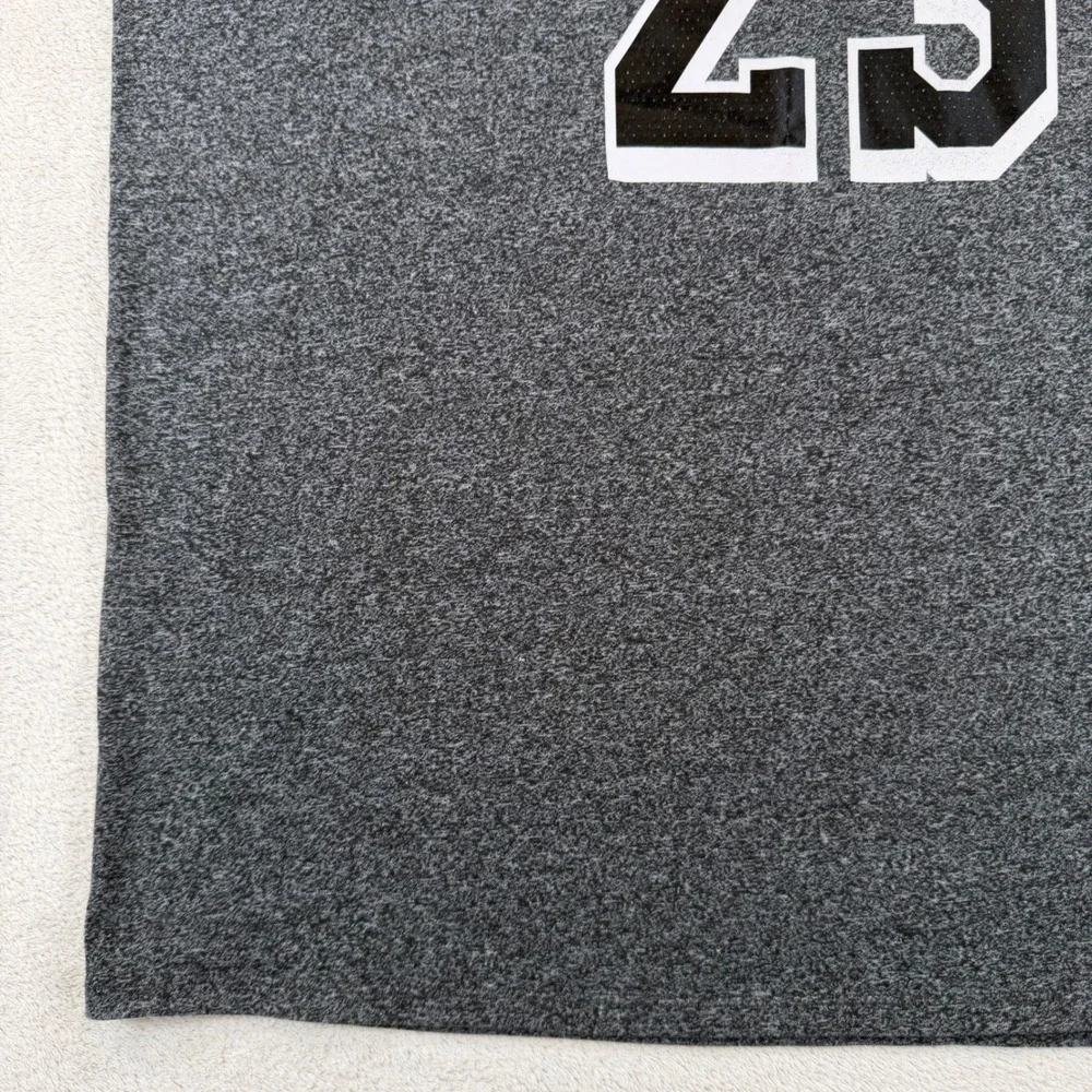 Nike Los Angeles Lakers LeBron James 23 Shirt Mens XL Grey Heather NBA Tee